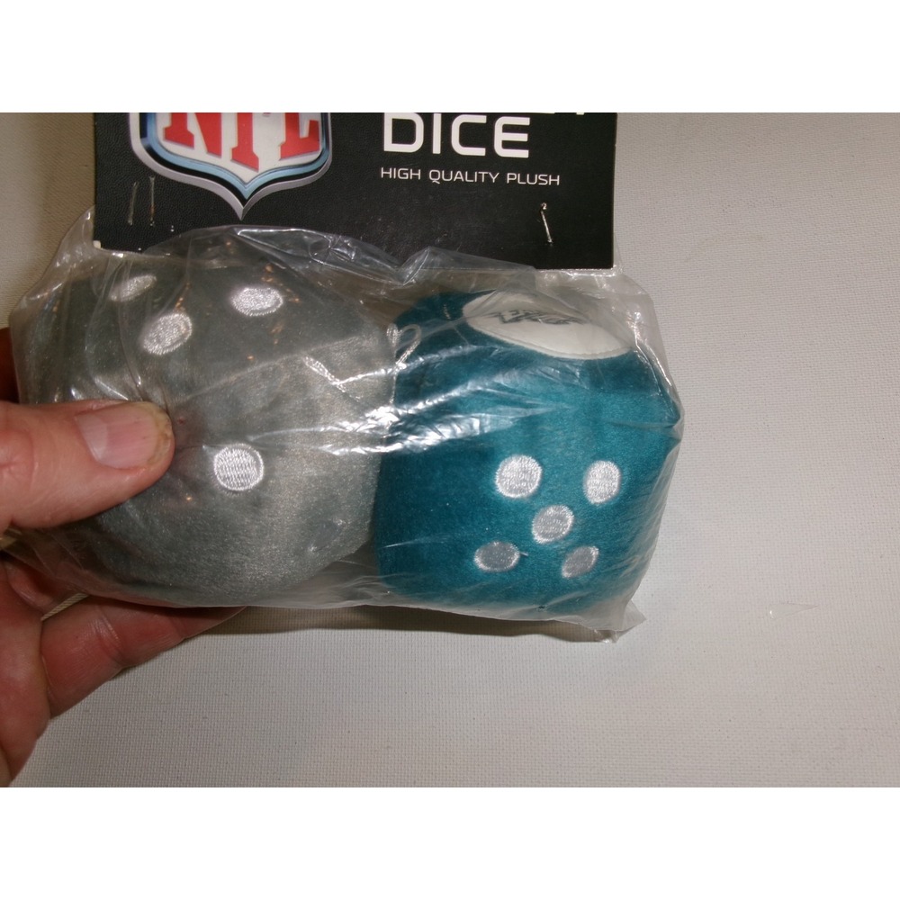 PHILADELPHIA EAGLES FUZZY DICE CAR AUTOMOBILE VINTAGE DEADSTOCK H3